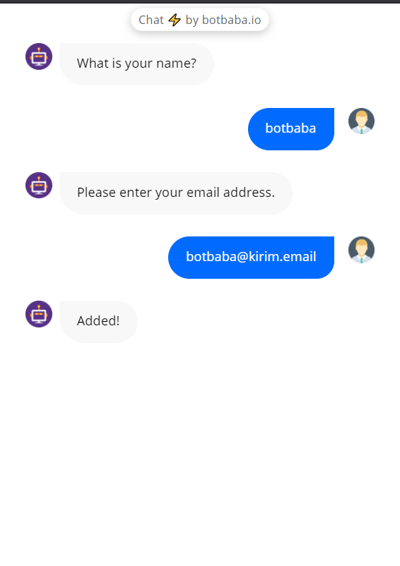 KIRIM EMAIL Integration Botbaba io